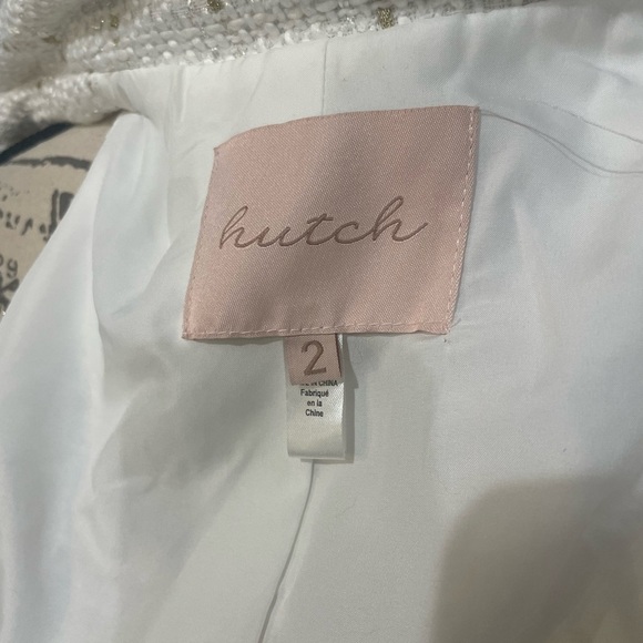 Hutch Cream Tweed Button-Up Mini Dress – Effortlessly Stylish with pearl buttons - Picture 2 of 10